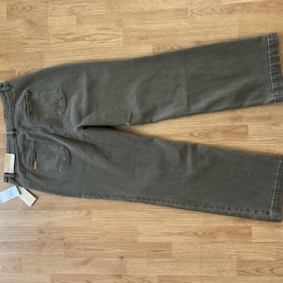 NWT Michael Michael Kors Button Fly Jeans High Rise Boot Cut Olive 14 - Picture 8 of 10